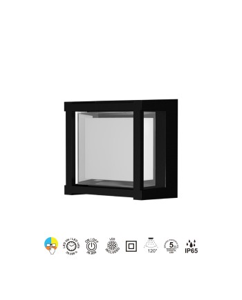 CREEK * PLAFÓN/APLIQUE EXTERIOR NEGRO LED IP65 - 15W - CCT